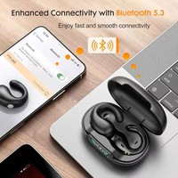 Penjualan Terbaik headphone lari olahraga nirkabel modis Clip-On BT tahan lama jangan masuk ke telinga