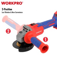 WORKPRO 20V 100MM meuleuse d'angle sans fil sans balai meuleuse électrique outils électriques meuleuse d'angle industrielle à batterie au Lithium