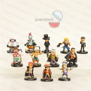 Hotsale beliebte Japan Animation Cartoon ein Stück Mini Plastik figur Spielzeug Modell für Kapsel Spielzeug Füller Kinder Party Gefälligkeiten