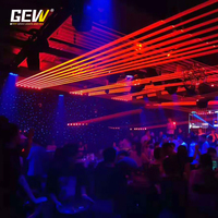 GEVV 8 projecteurs laser mobiles DMX 500mw rouges pour discothèque, bar, spectacle, DJ, scène