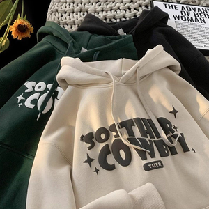 MAKITAPE Printed <b>Pullover</b> <b>Men</b> Hoodie Sweatshirts Custom Cotton Puff Print Oversize Heavyweight Streetwear Hoodies Unisex - Product Image 2