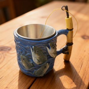 Nueva Taza de Cerámica de Moda, el <span class=keywords><strong>Sueño</strong></span> del Pescador, Taza de Acero Inoxidable, Linda Taza de Pesca - Product Image 5