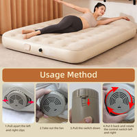 Matelas double moderne auto-gonflant pliable épais et durable 200x128cm pour couple, famille, camping, extérieur, salle de sport