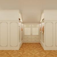 Armoire ouverte en bois personnalisée avec bureau armoires de chambre à coucher modernes grande armoire de rangement pour meubles de maison vêtements de chambre à coucher