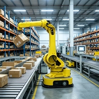 Bras de robot industriel à 6 axes KW1050B-2100, charge utile de 80 kg, portée de 2100 mm pour la manutention, la palettisation, le chargement et le déchargement