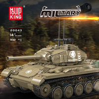 Mould King 20043 Military M24 Chaffee Building Block Toys Puzzle APP Remote Control Battle Building Block Kits for Kids Gift