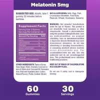 Gommes personnalisées à la mélatonine en gros 5mg Sommeil Gommes à la mélatonine à base de légumes Vente en gros pour le sommeil des adultes