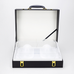 Premium Custom Black MDF Leather Briefcase Luxury Portable Essential Oil <strong>Tool</strong> Clothing Perfume <strong>Wooden</strong> <strong>Box</strong> Handmade for Cosmetic - Product Image 4