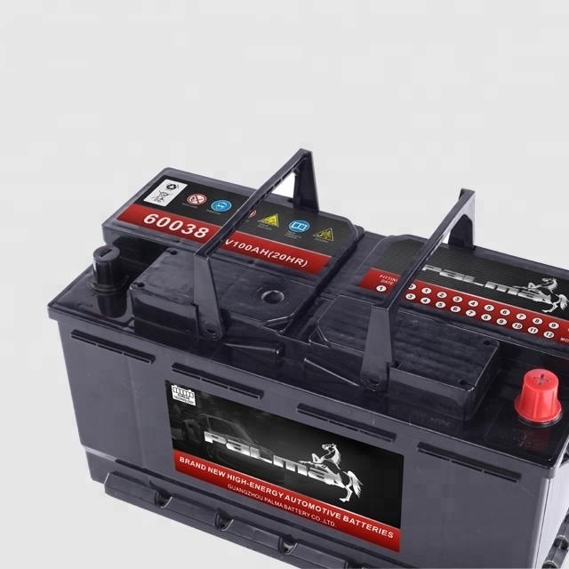 New Palma Africa Market Hot Sale DIN100 DIN92 60038 12V 100Ah Super Power Maintenance Free Car Starting Battery