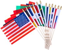 Expédition rapide en Norvège - Mini drapeau en bois à tenir à la main pour les défilés sportifs, les fêtes, les festivals, les décorations - Nouveau