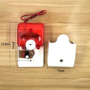 Mini <span class=keywords><strong>Sirena</strong></span> Stroboscopica Cablata per Sistema di Allarme di Sicurezza Domestico, Durevole, 12V, Allarme Sonoro con Luce Rossa <span class=keywords><strong>Lampeggiante</strong></span> - Product Image 3