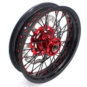 Ensemble de roues de moto tout-terrain de <span class=keywords><strong>17</strong></span> <span class=keywords><strong>pouces</strong></span>, supermotard, personnalisable, couleur acceptée, jante en alliage d'aluminium pour KTM SXF EXC XCW XC-F - Product Image 2