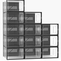 Boîte de rangement géante transparente en acrylique pour chaussures et baskets, présentoir à ouverture frontale pour animaux de compagnie, vente en gros