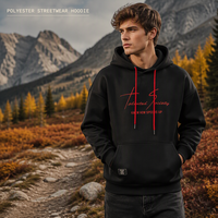 Sweat-shirt à capuche ample pour homme, pull-over décontracté avec imprimé lettres, cordon de serrage et poche kangourou, idéal pour le printemps et l'automne, style streetwear