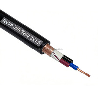 Câble RVVP 2 conducteurs *0.3 0.5 0.75 1.0mm Câble blindé Câble d'alimentation Fil de cuivre nu 300V 1.55mm 2.0mm 2.2mm 2.4mm