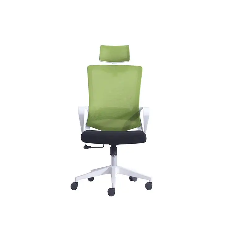 Sedia girevole da ufficio Guangdong con supporto lombare sedia da ufficio ergonomica in rete bianca con schienale medio