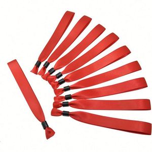 สายรัดข้อมือซิลิโคน/โพลีเอสเตอร์แบบริบบิ้น ปี 2024 แบบสั่งทำพิเศษ ปิดล็อคได้ เป็นมิตรกับสิ่งแวดล้อม ใช้ครั้งเดียวสำหรับงานเทศกาลและกิจกรรมส่งเสริมการขาย - Product Image 4