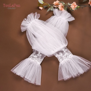 YouLaPan VM177 Manches longues sans doigts en dentelle et résille monocouche pour femmes, pour mariages, enterrements de vie de jeune fille et décorations de fête - Product Image 3