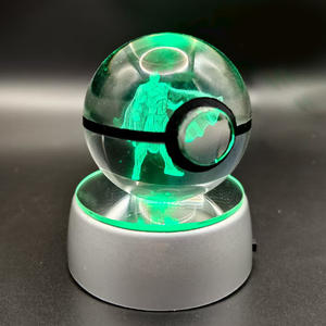 Sfera di Cristallo K9 <span class=keywords><strong>Poke</strong></span> Mon Ball 50mm, Nuovo Design, Decorazione Artistica per la Casa con Base LED, Vendita all'Ingrosso - Product Image 4