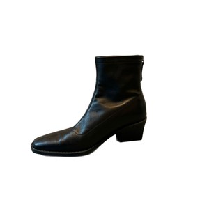Botines de tacón medio bajo y suave para <span class=keywords><strong>mujer</strong></span>, con suela silenciosa, tacón grueso, punta cuadrada y cremallera trasera, color liso, nueva colección <span class=keywords><strong>otoño</strong></span>/<span class=keywords><strong>invierno</strong></span>. - Product Image 5