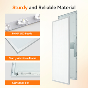 Panel de Luz LED ComiLED de Alta Calidad 2x4, 30W-50W, CCT Seleccionable, Regulable 0-10V, 60x120cm, Lámpara de Techo Plana Delgada de Montaje en Superficie - Product Image 5