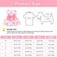 Robes pour Chiot Fleurie Princesse Chiot Animal de Compagnie avec Nœud Papillon Mignon pour Tenues d'Été