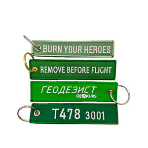 Дешевый тканевый брелок для ключей с двусторонним логотипом - Product Image 3