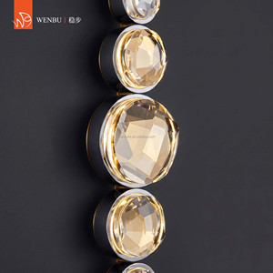 Applique murale ronde contemporaine en cristal K9 pour villa, salon, hall d'hôtel, décoration de lounge - Product Image 3