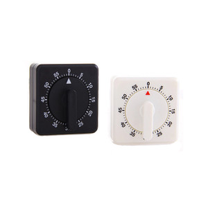 Small Square Mechanical Timer 60 Min Countdown Easy Operation Kitchen Use Plastic Material - Product Image 3