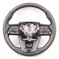 Volante de Madera Marrón Personalizado para Toyota Land Cruiser LC200 FJ200 Prado J90 J120 Highlander Tundra