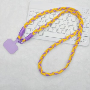 Yellow Purple <b>Braided</b> Lanyard Phone Strap Thick Durable Anti Loss Crossbody Mobile <b>Accessory</b> - Product Image 4