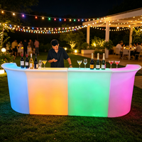 Bar à LED extérieur, comptoir lumineux, mobilier de fête, barra mobile, barman, bar portable, station de bar mobile pour événements, boîte de nuit