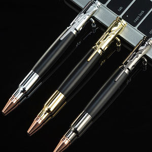 Bolígrafo de Metal con Forma de Bala, con Logotipo, a Precio Económico, Acabado Brillante en Oro, Oro Rosa y Gris Metálico - Product Image 2
