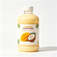 Étiquettes de bouteilles de boisson à la mangue et à la noix de coco Haoxuan OEM, autocollants imprimés imperméables pour l'emballage des boissons, pour une image de marque haut de gamme