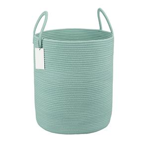 Casale fatto a mano durevole con maniglia per soggiorno bagno cesto della biancheria in <span class=keywords><strong>vimini</strong></span> cesto in cotone tessuto - Product Image 5