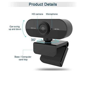 Webcam 1080P Hd Full Auto Focus For Video Conference System With 360 Degree Rotation And Up <b>Down</b> Adjustment - Product Image 3