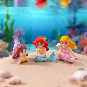 Figurines de sirène personnalisées en résine, décorations de dessins animés, peintes à la main, imperméables, ornements pour la maison, poissons d'aquarium pour la décoration et l'artisanat - Product Image 4