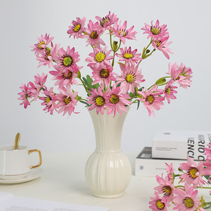 <b>Artificial</b> Daisy <b>Bouquet</b> Pink Plastic Wire Cloth High Simulation Nordic Style Home Decor - Product Image 1