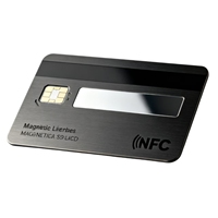 Tarjeta Metálica VIP de Acero Inoxidable con Grabado Láser, Acabado Pulido Espejo, Impresión Dorada, NFC y Barra de Firma