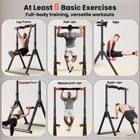 Tour de musculation pliable en fonte, station de dips, barre de traction, équipement de fitness autoportant pour la salle de sport à domicile, entraînement de force, 700 LBS