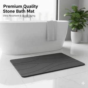 Hot Selling Customized Design Bathroom Diatomaceous Earth Diatom Bath Mat Diatomite Bath Mat <b>Stone</b> Bath Mat - Product Image 3