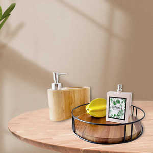 Acacia Wood And Bamboo <b>Rotating</b> <b>Spice</b> <b>Rack</b> With Wooden Lids Airtight Kitchen Storage For <b>Spices</b> And Dried Fruits - Product Image 4