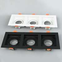 Spot LED encastré carré moderne 5W 7W 9W 12W pour intérieur GU10 MR16 Downlight Housing Frame spot de plafond rond