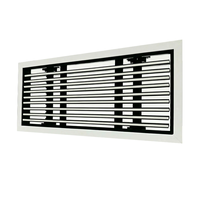 Diffuseur d'air linéaire en plastique pour maison, appartement, hôtel, villa, ventilation CVC, grille amovible en noir et blanc