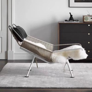 Chaise longue <span class=keywords><strong>de</strong></span> canapé tissé <span class=keywords><strong>de</strong></span> <span class=keywords><strong>salon</strong></span> créatif moderne <span class=keywords><strong>de</strong></span> <span class=keywords><strong>petit</strong></span> appartement au design danois - Product Image 6
