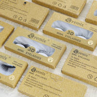 Faux cils en fibre 3D de marque propre en gros pour étiquette privée faite à la main, épaisseur 0,07 mm, plateau blanc
