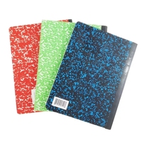 Cahier de composition scolaire pour étudiants, journal d'écriture, cahier ligné marbré, 100 pages, cahier d'exercices pour enfants et étudiants
