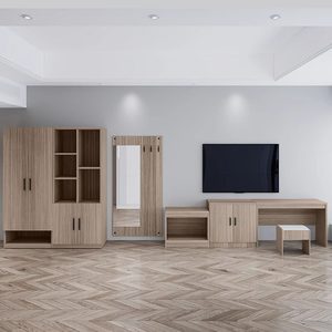 Hotel <b>TV</b> Cabinet Set with Hanging Board and Luggage Rack - Minimalist Modern Standard Room Complete Custom Furniture - Product Image 1