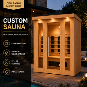 HG Custom - Cabina de Infrarrojos Seca para 2 Personas con Iluminación Ambiental LED, Cromoterapia y Barra de Oxígeno - Product Image 1