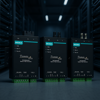 Konverter Media Serat Optik Moxa TCF-142-S-ST-T RJ45 ke Transceiver Serat Optik dengan Port RS-232/422/485 untuk Jaringan Industri